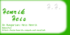 henrik heis business card